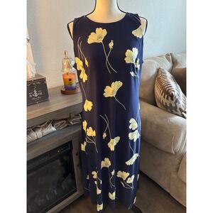 American Living dress medium blue floral‎